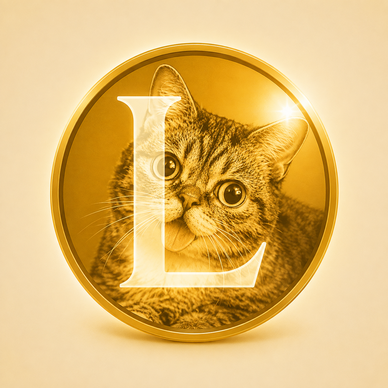 Lil Bub golden L coin